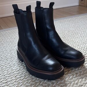 Sam Edelman “Laguna” Chelsea Black Leather Boots